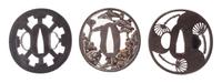 Three Iron Tsuba Diameter of largest 2 7/8 inches. — 18TH-19TH CENTURY