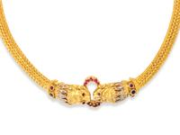 LALAOUNIS, YELLOW GOLD, DIAMOND AND MULTIGEM COLLAR NECKLACE