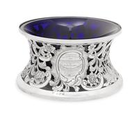 An Irish Silver Dish Ring and Glass Liner