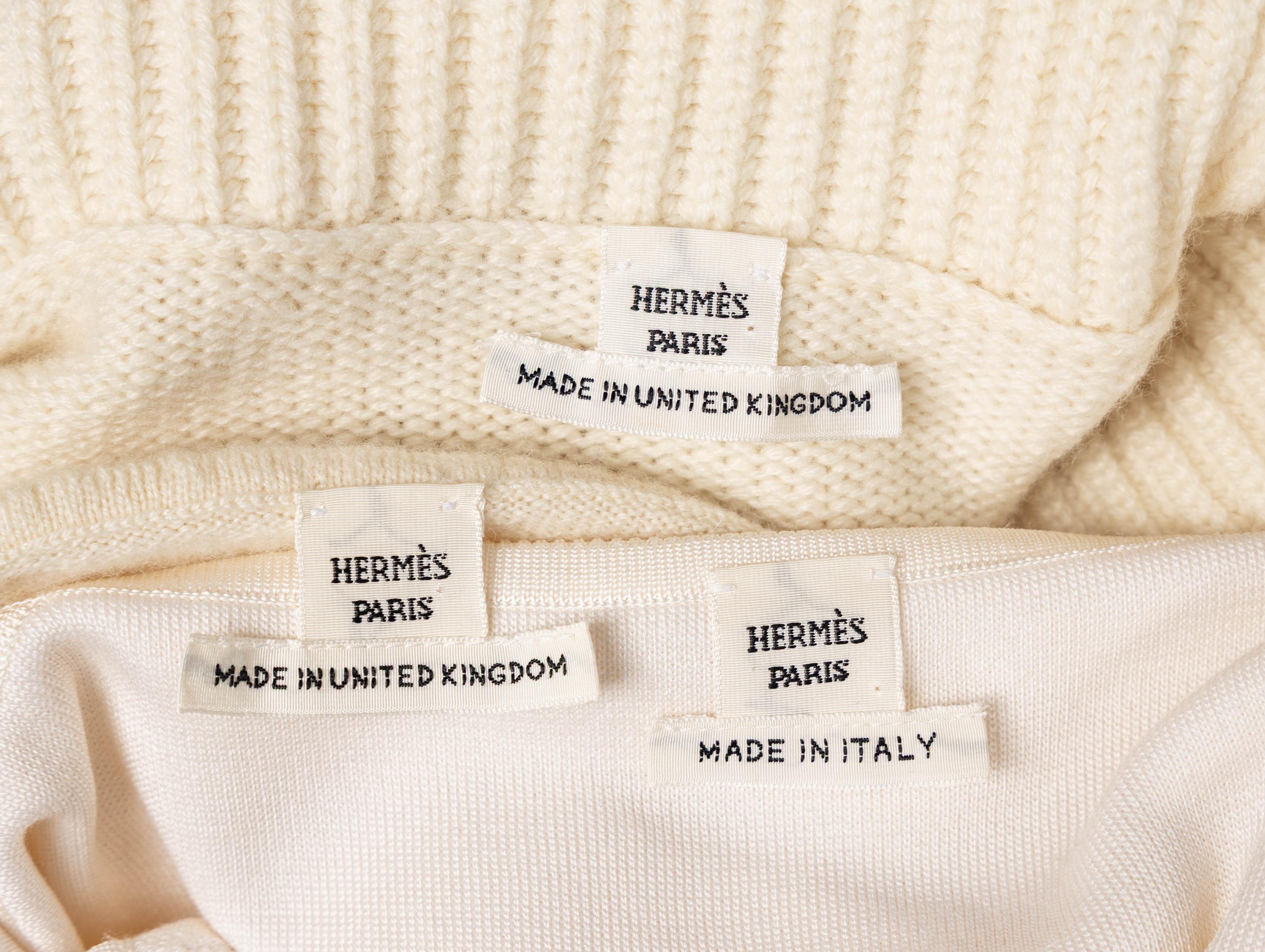 Hermès, Three White Sweaters