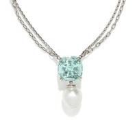 AQUAMARINE AND CULTURED BAROQUE SOUTH SEA PEARL NECKLACE