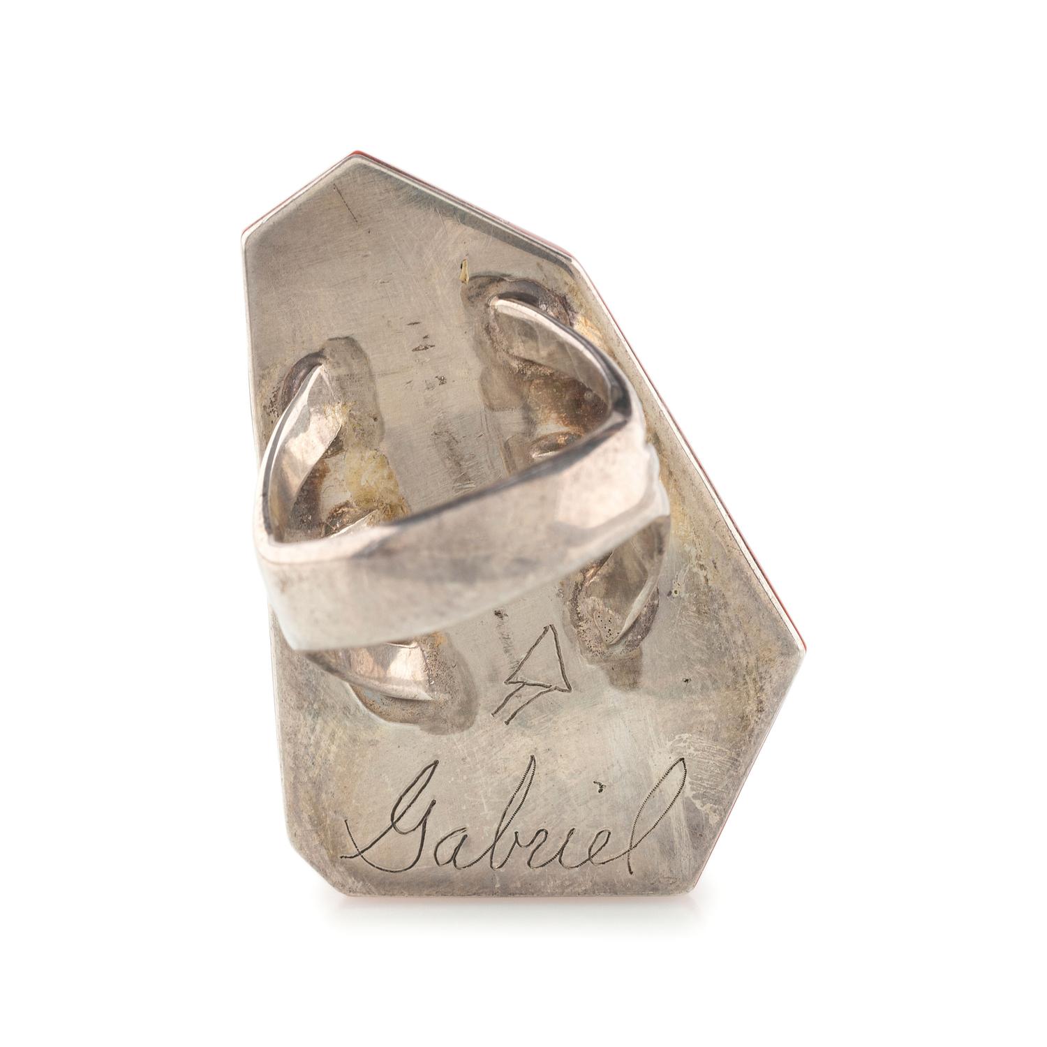Mosaic Inlay Ring, with Morenci Turquoise