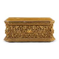 An Italian Baroque Style Carved Giltwood Chest