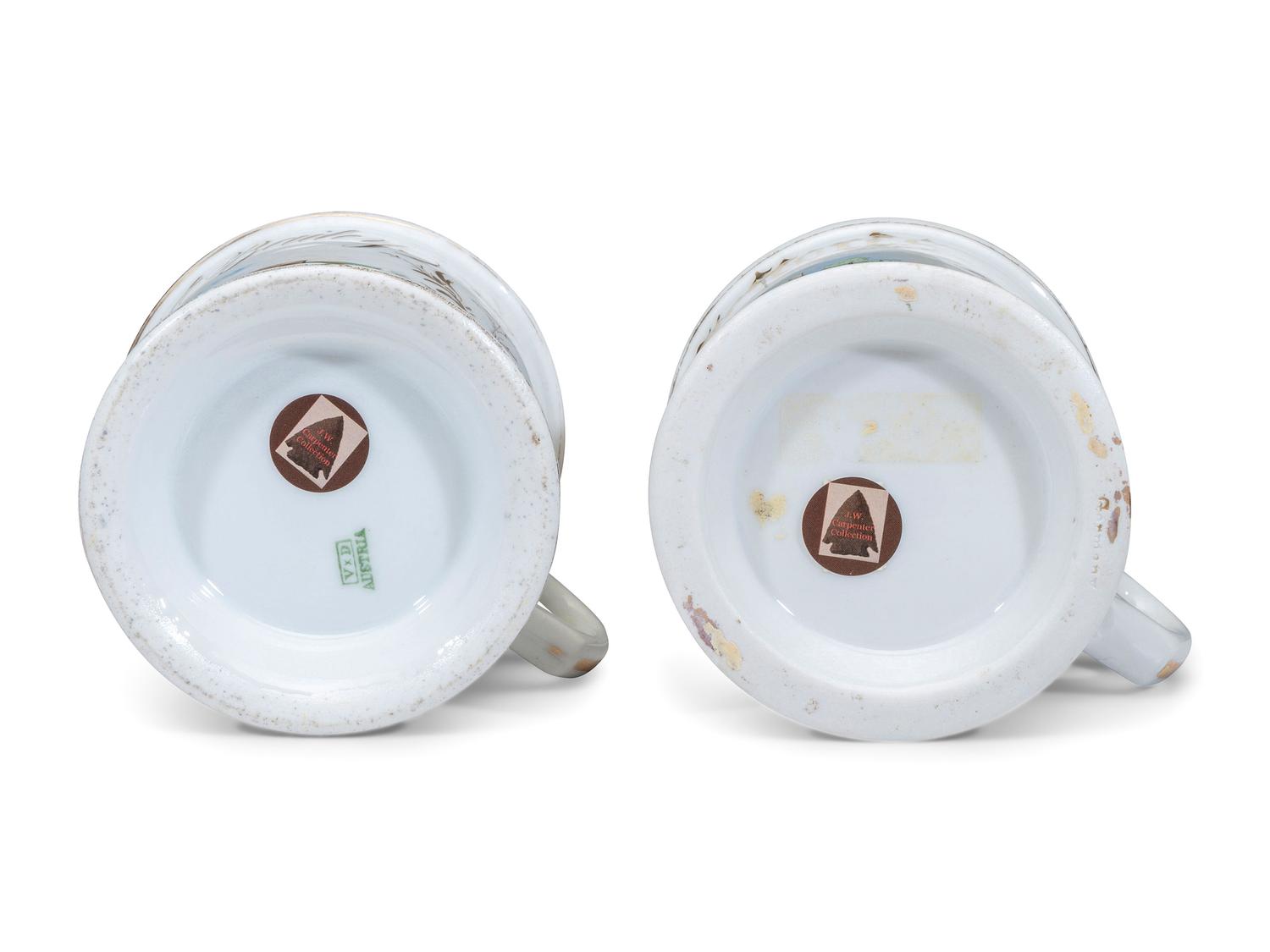 Two Teamster's Porcelain Occupational Shaving Mugs