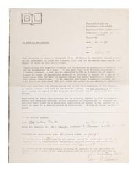 DICKENS, Charles (1812-1870). Autograph letter signed (“Charles Dickens”), to Thomas Watts, Devonshire Terrace, 3 December 1849.