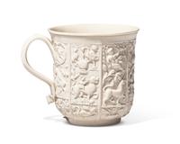 A Staffordshire Salt-Glazed Stoneware Cup