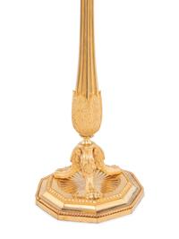 A Pair of George III Gilt Bronze Four-Light Candelabra