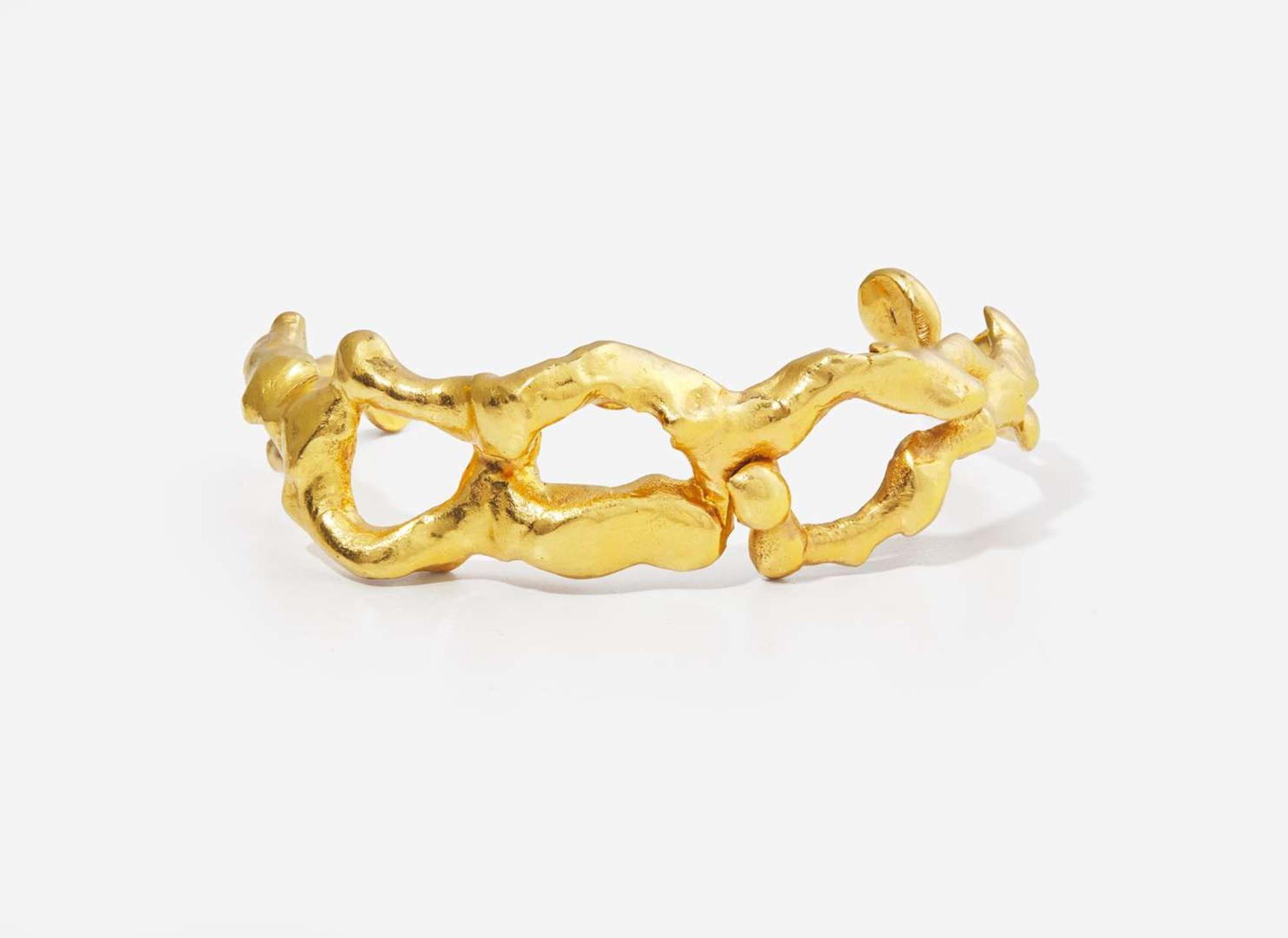 A 22K Yellow Gold Cuff Bracelet by Jean Mahie