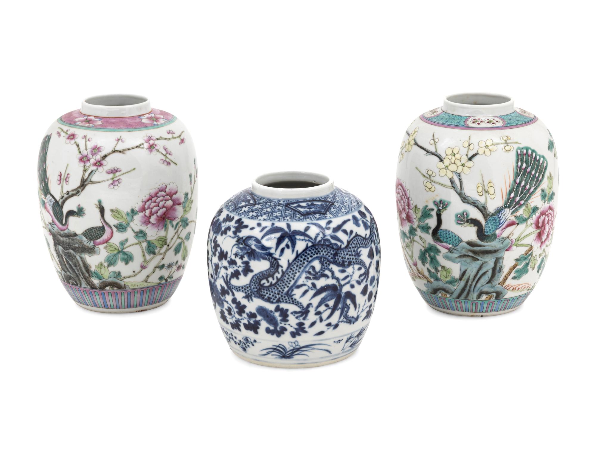 Three Chinese Porcelain Jars
