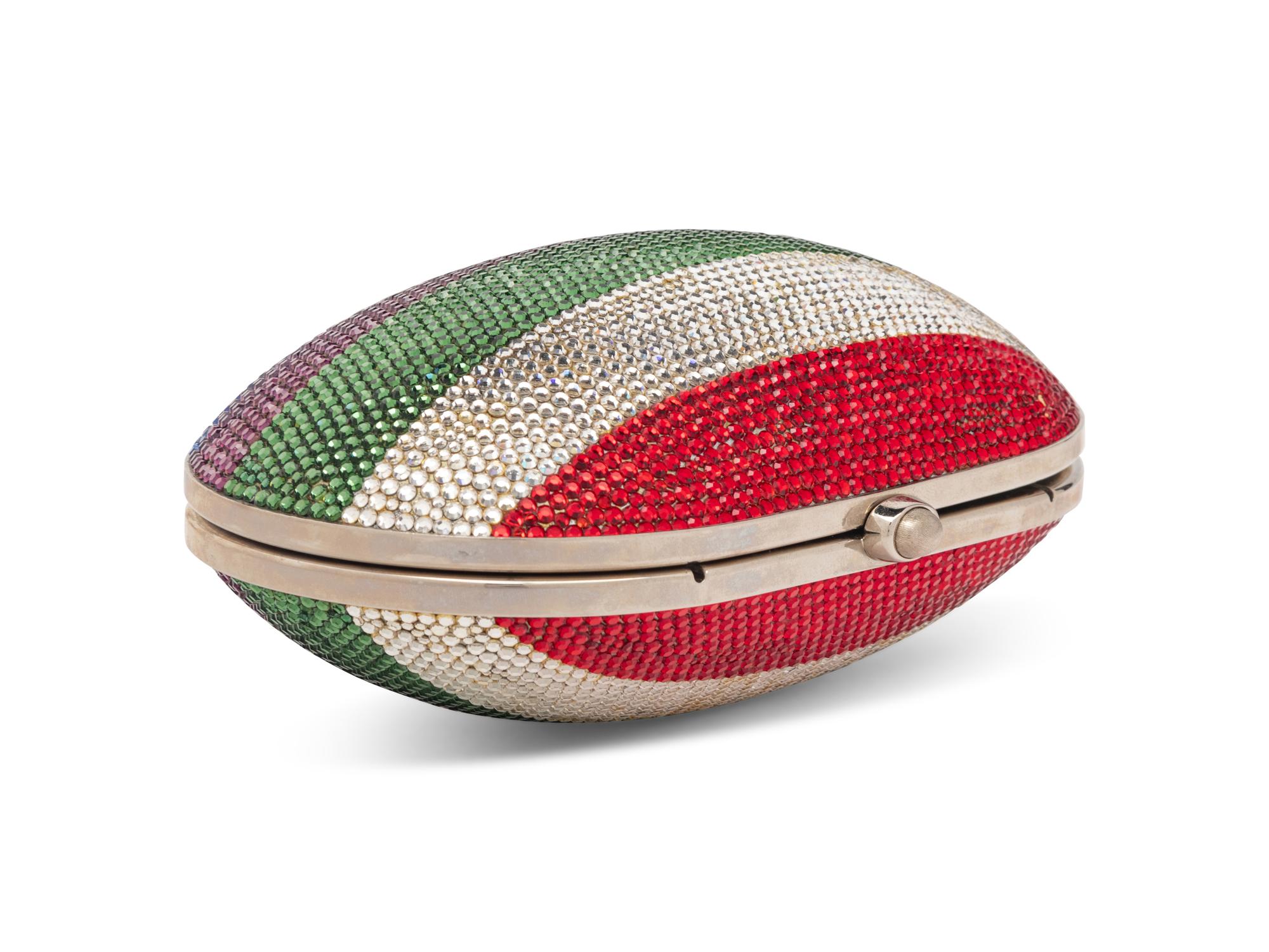 Judith Leiber Striped Oval M inaudière