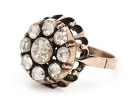A Yellow Gold and Diamond Ring,