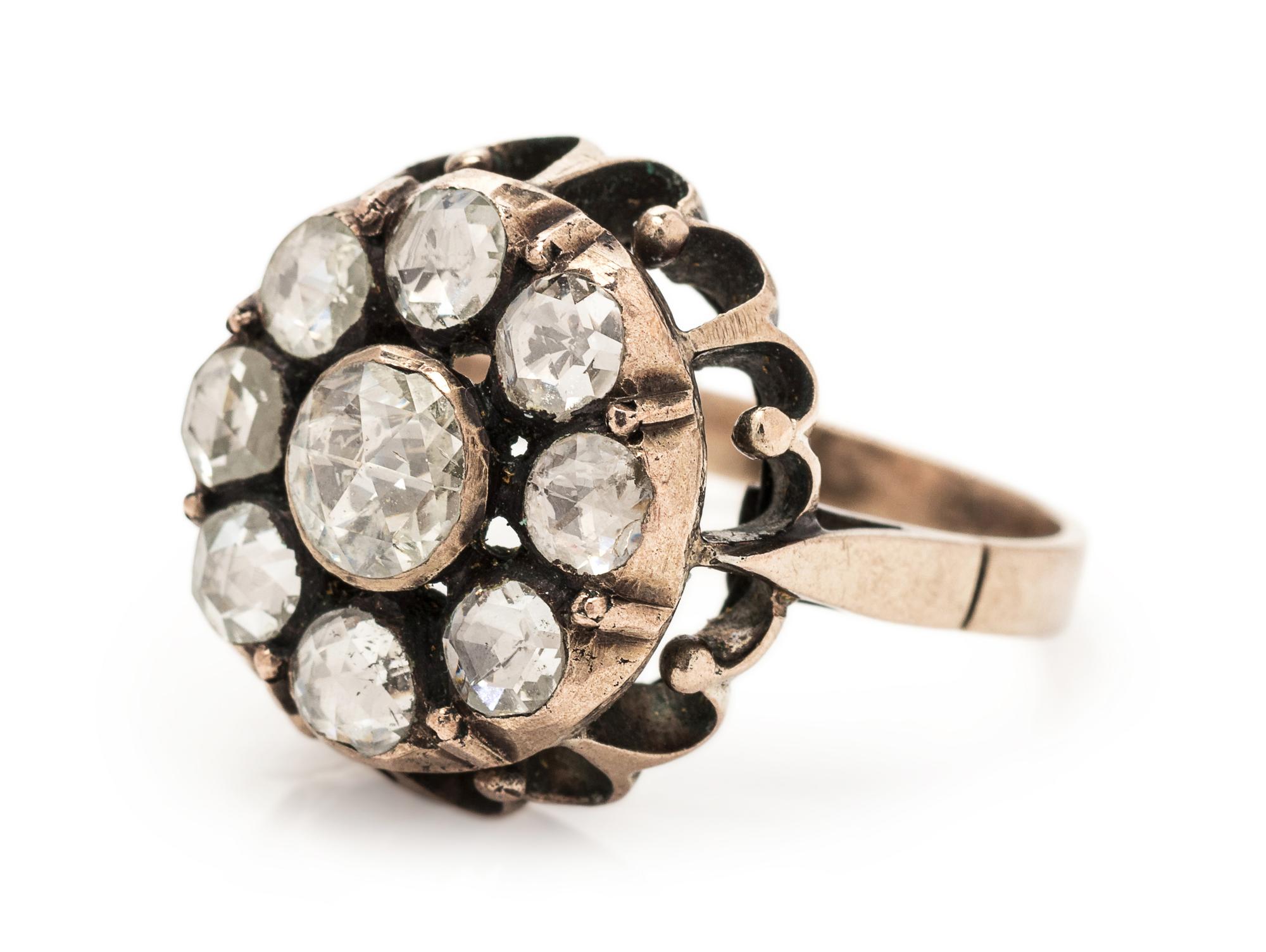 A Yellow Gold and Diamond Ring,