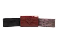 Three Designer Leather Clutches: Two Prada, One Rena Lange