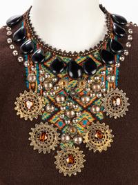 Five Oscar de la Renta Embellished Neckline Sweaters, ca.2009