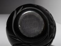 Carved Blackware Pottery Jar