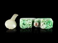 Two Jade and Jadeite Jewelry