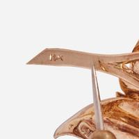 A Robert Altman 14K Yellow Gold and Diamond Brooch