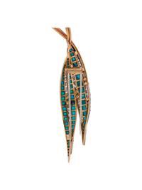 VAN CLEEF & ARPELS, DIAMOND AND TURQUOISE BROOCH