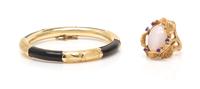 A Collection of 14 Karat Yellow Gold and Multigem Jewelry, 31.70 dwts.
