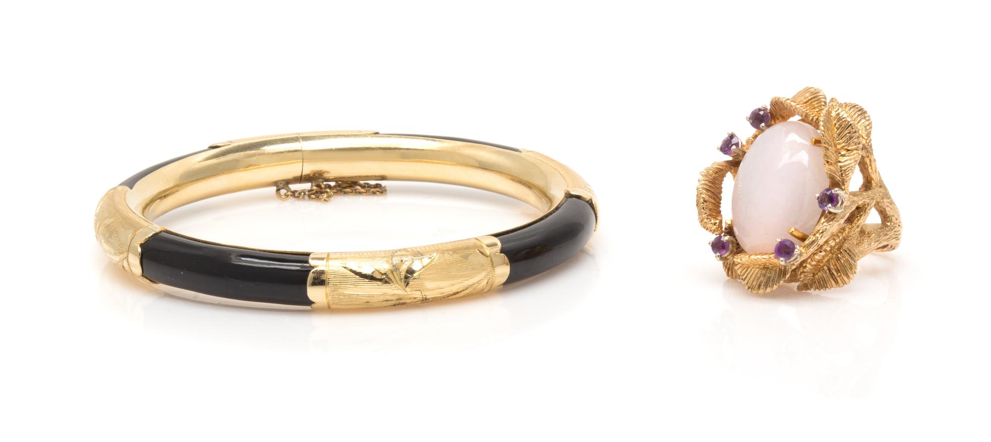 A Collection of 14 Karat Yellow Gold and Multigem Jewelry, 31.70 dwts.