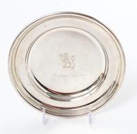 An English Silver Tray, 20th Century, George Bateman and Sons, London, of circular form centered with the emblem of the Governor Genera