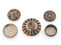 Group of Silver Overlay Seed Jars