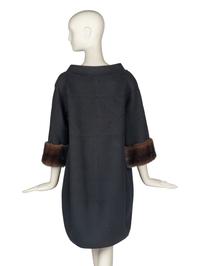 J. Mendel Wool Coat With Mink Trim