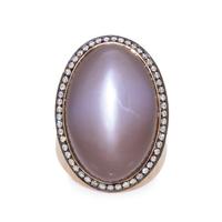 MOONSTONE AND DIAMOND RING
