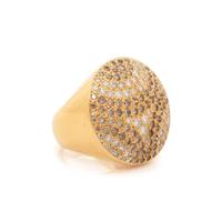 CARTIER, DIAMOND AND COLORED DIAMOND 'JETON SAUVAGE' RING