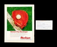 A Group of 1972 Oakland Athletics vs. Cincinnati Reds Game 7 On Site Items (Including Program and Tickets),