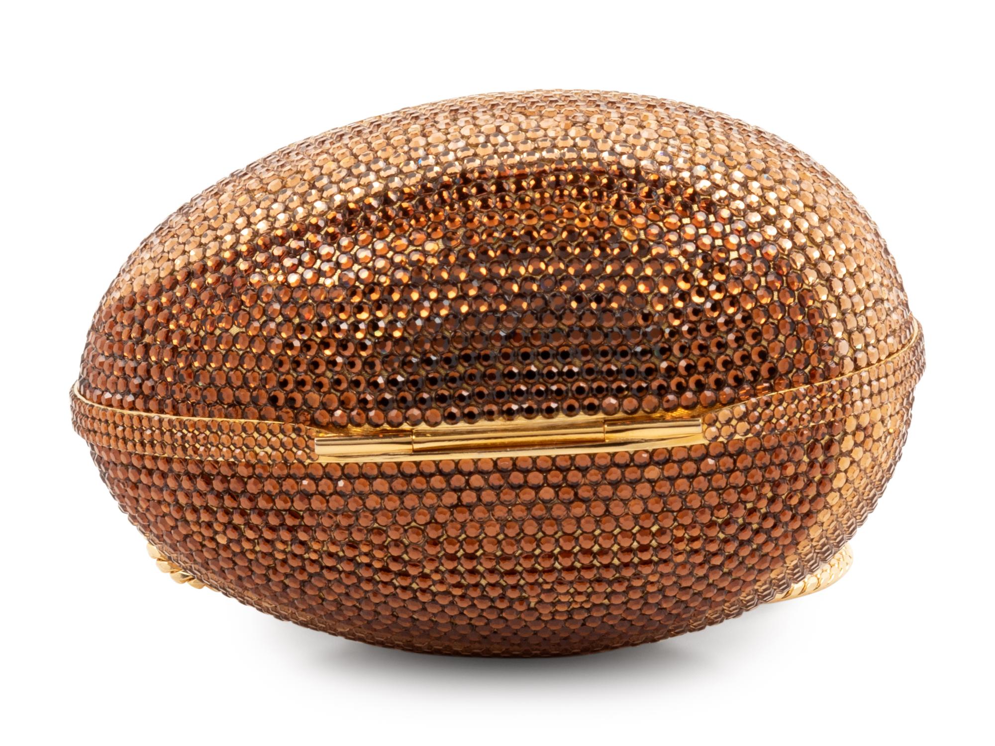 Judith Leiber Brown Layered Egg Minaudière