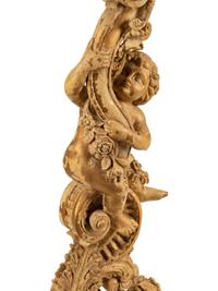 A Venetian Painted Carved Wood Pedestal