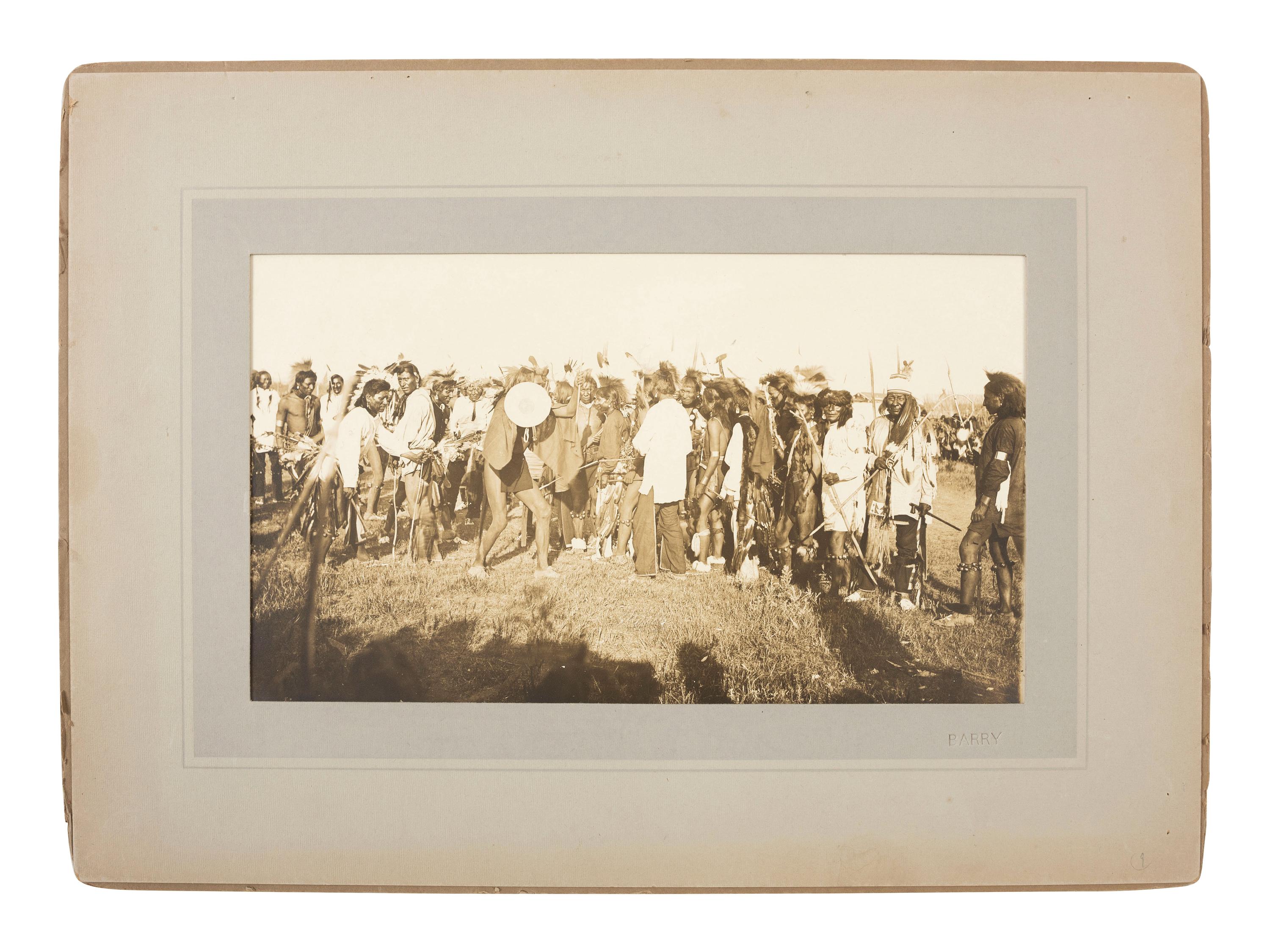 Native Americans BARRY, David F. (1854-1934), photographer. Sioux Ghost Dance . Ca 1890s.