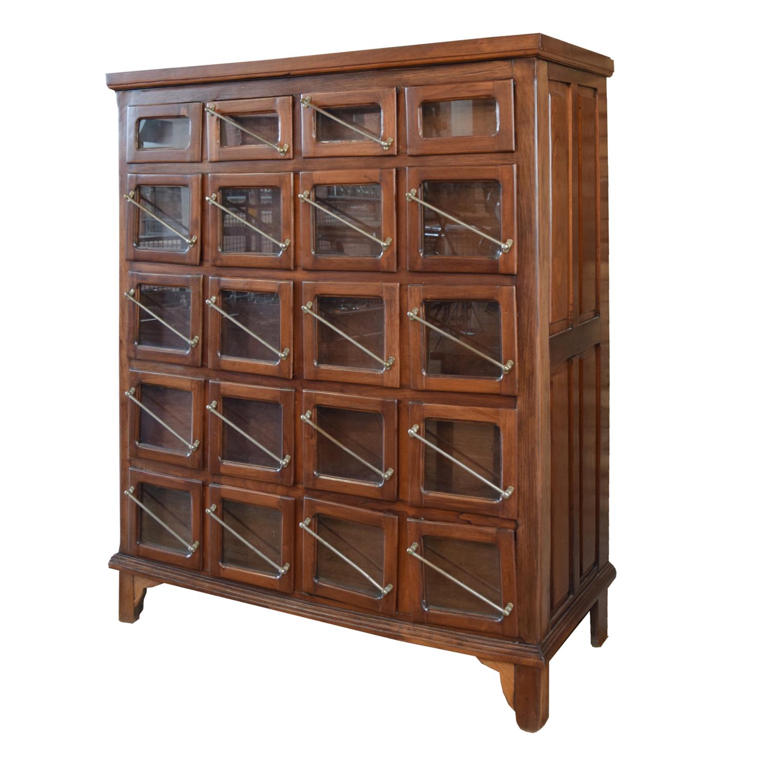 A Pasta Cabinet with Twenty Drawers 60" W x 25" D x 74.25" H — Argentina, Early 20th Century