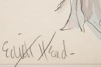 Edith Head Costume Illustration for Elizabeth Taylor in Blue Bird , c1976