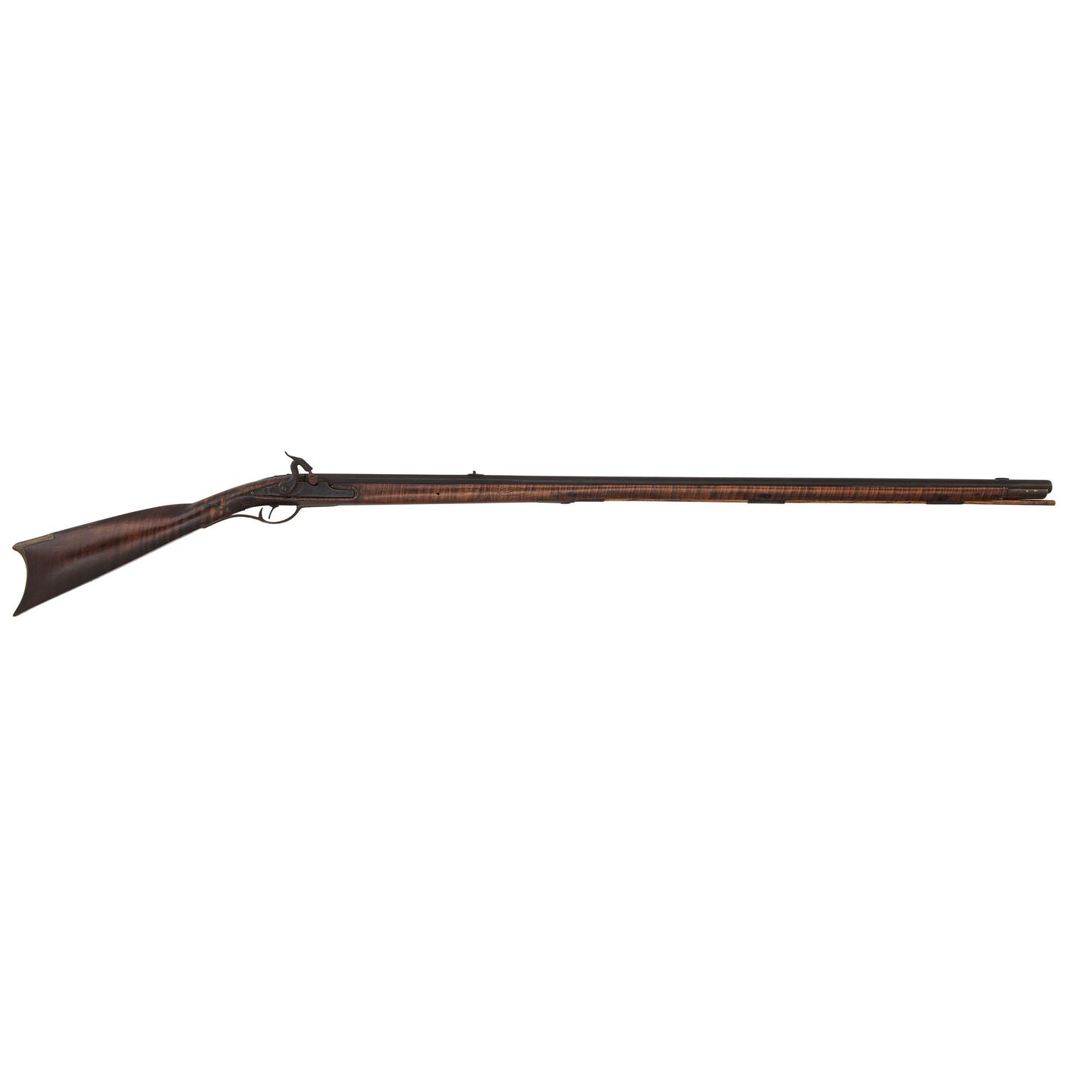 19th Century Full Stock Percussion Altered Pennsylvania Rifle