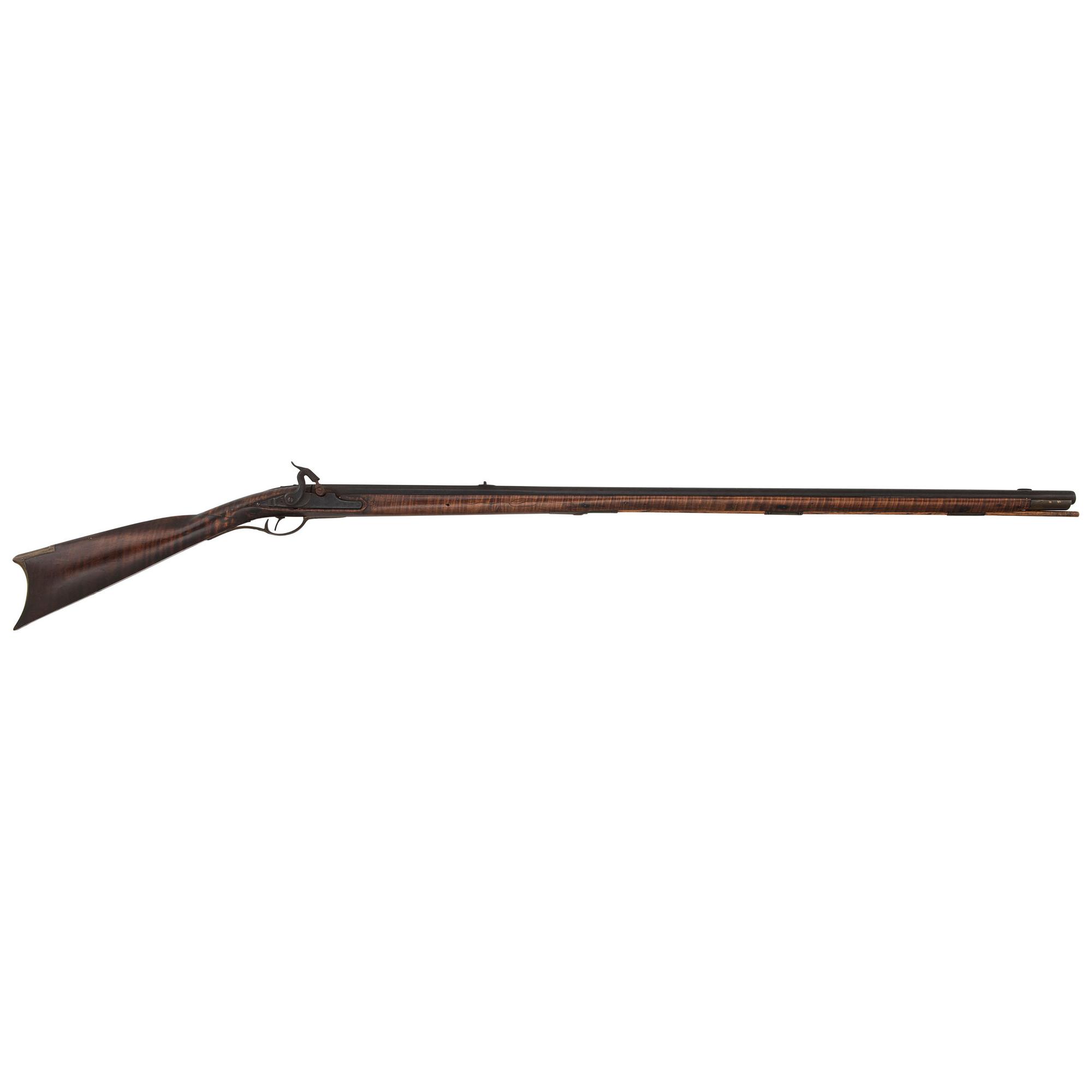 19th Century Full Stock Percussion Altered Pennsylvania Rifle