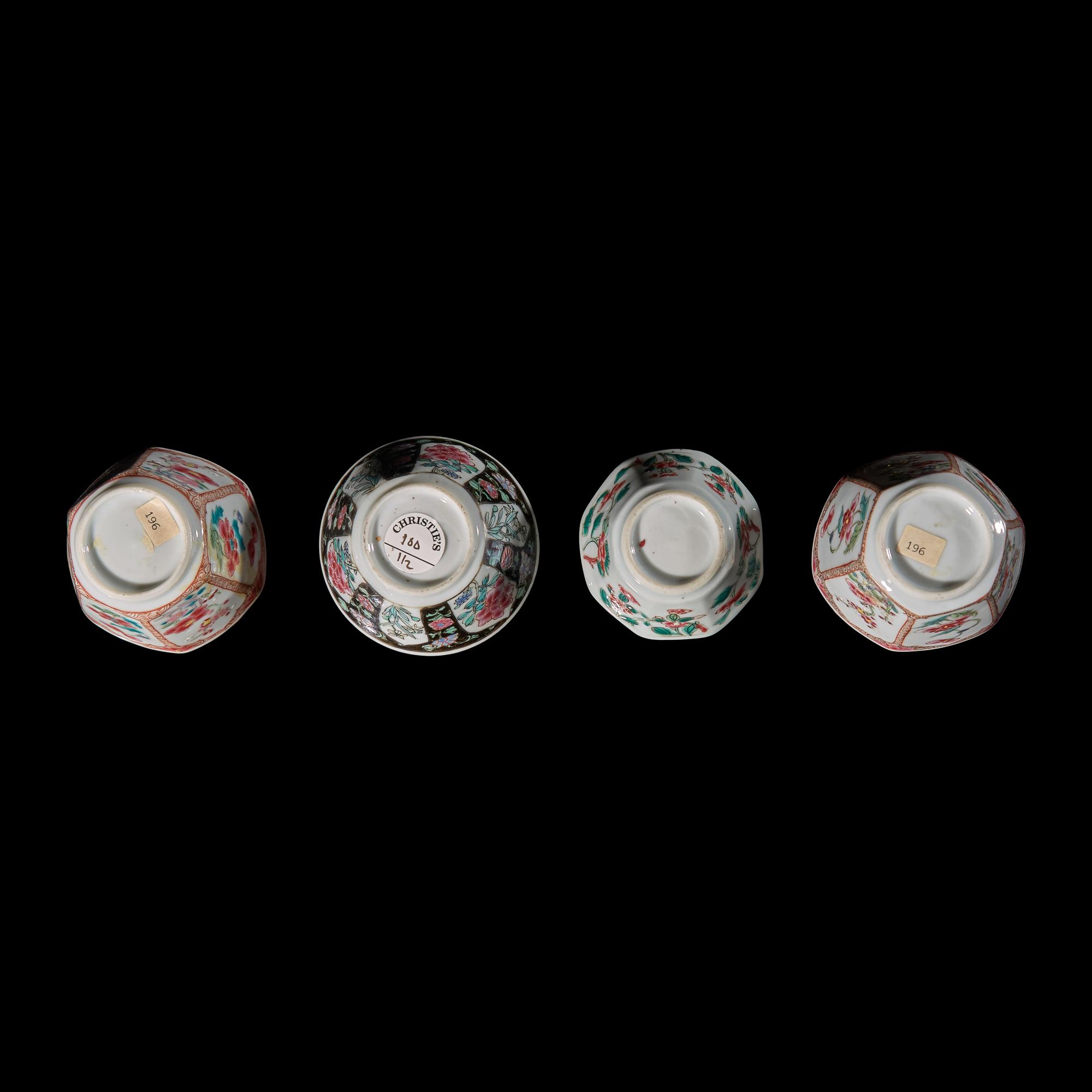 Nine Chinese Export Famille Rose Tablewares, 18th-Early 19th Century 清中期 外銷粉彩器皿九件