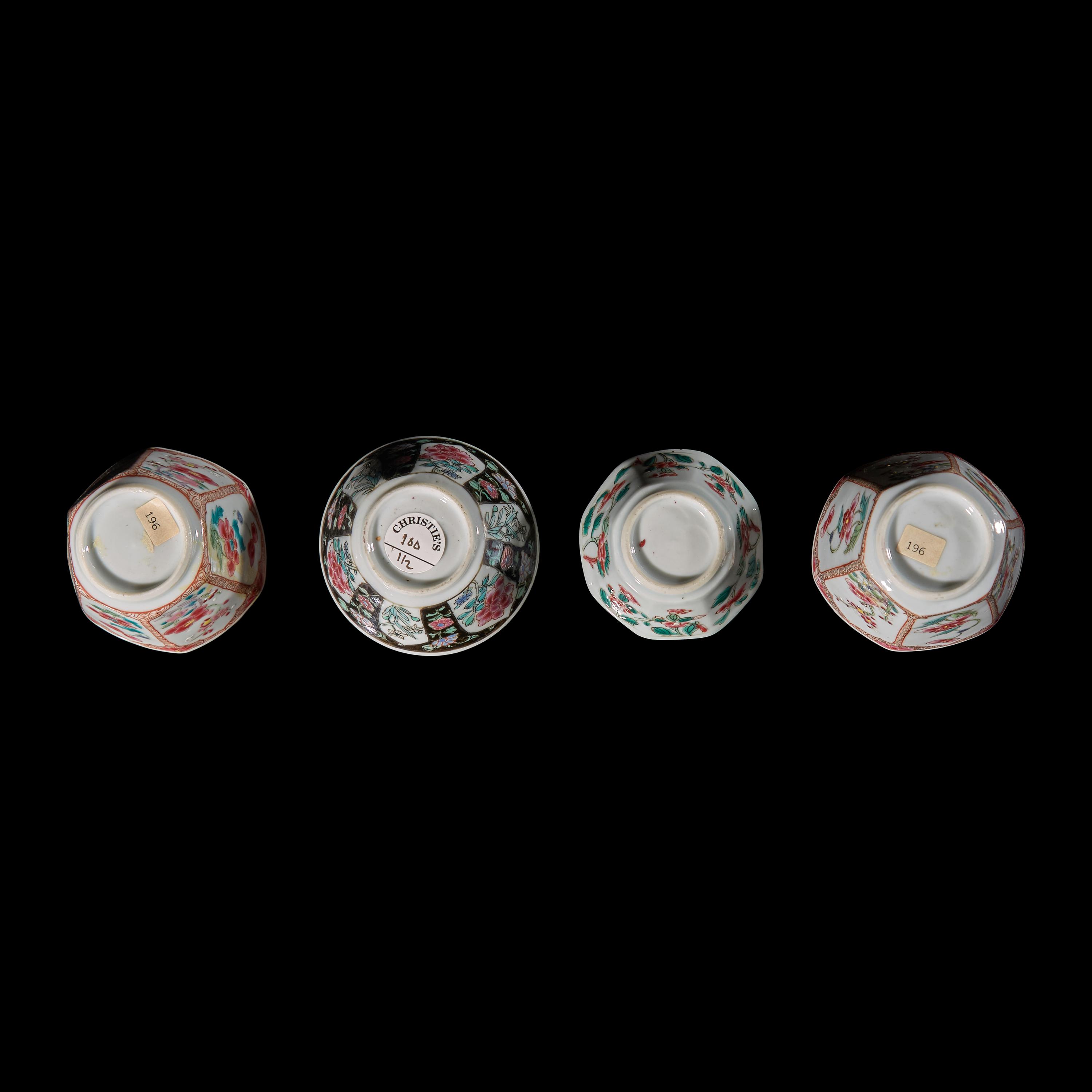 Nine Chinese Export Famille Rose Tablewares, 18th-Early 19th Century 清中期 外銷粉彩器皿九件