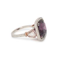 SPINEL AND DIAMOND RING