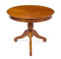 A French Carved Wood Occasional Table Height 28 1/4 x diameter 33 1/2 inches. — 20TH CENTURY
