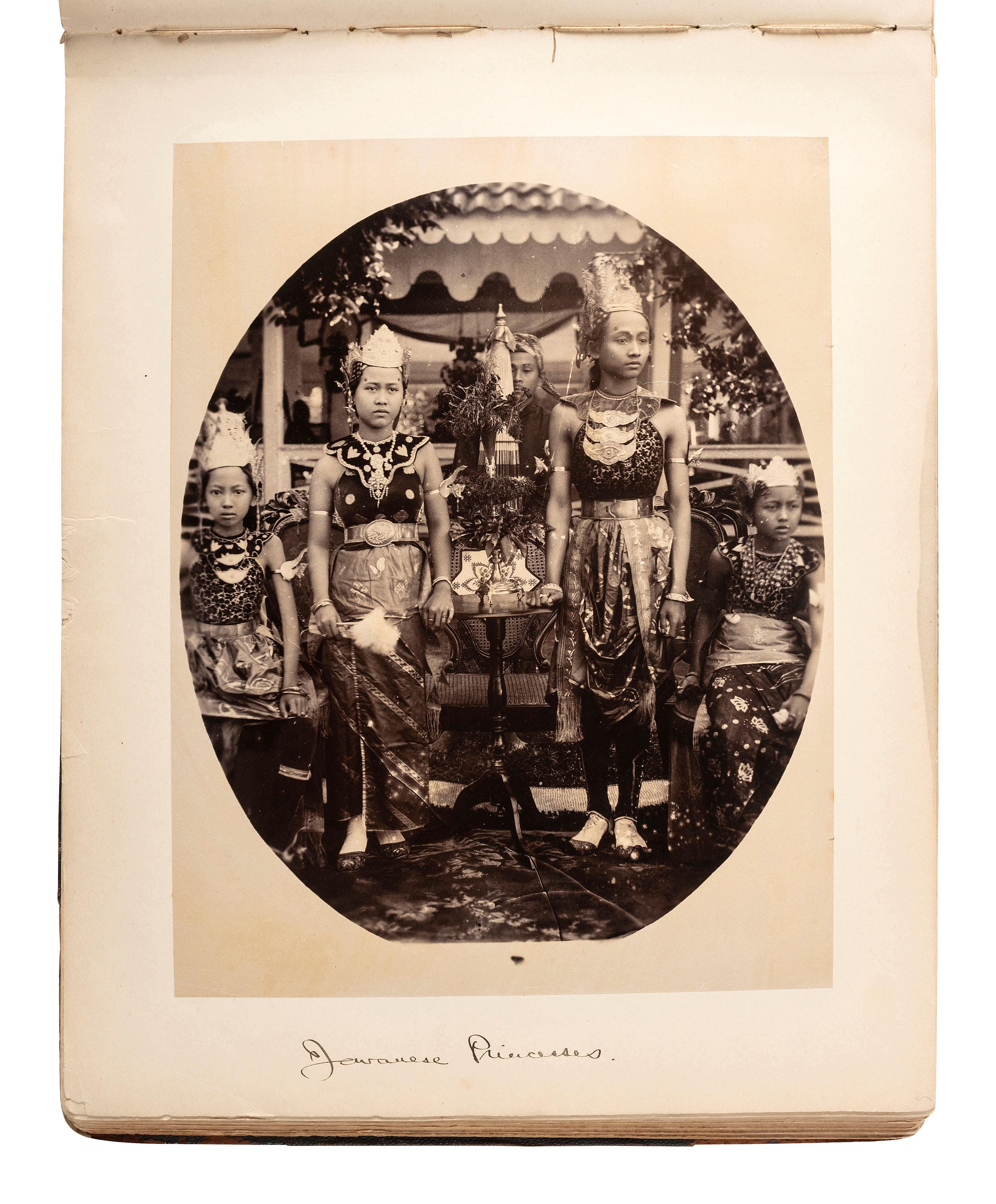 [EARLY PHOTOGRAPHY] -- [INDONESIA]. Album containing photographs of Java [Dutch East Indies]. Ca 1860s.