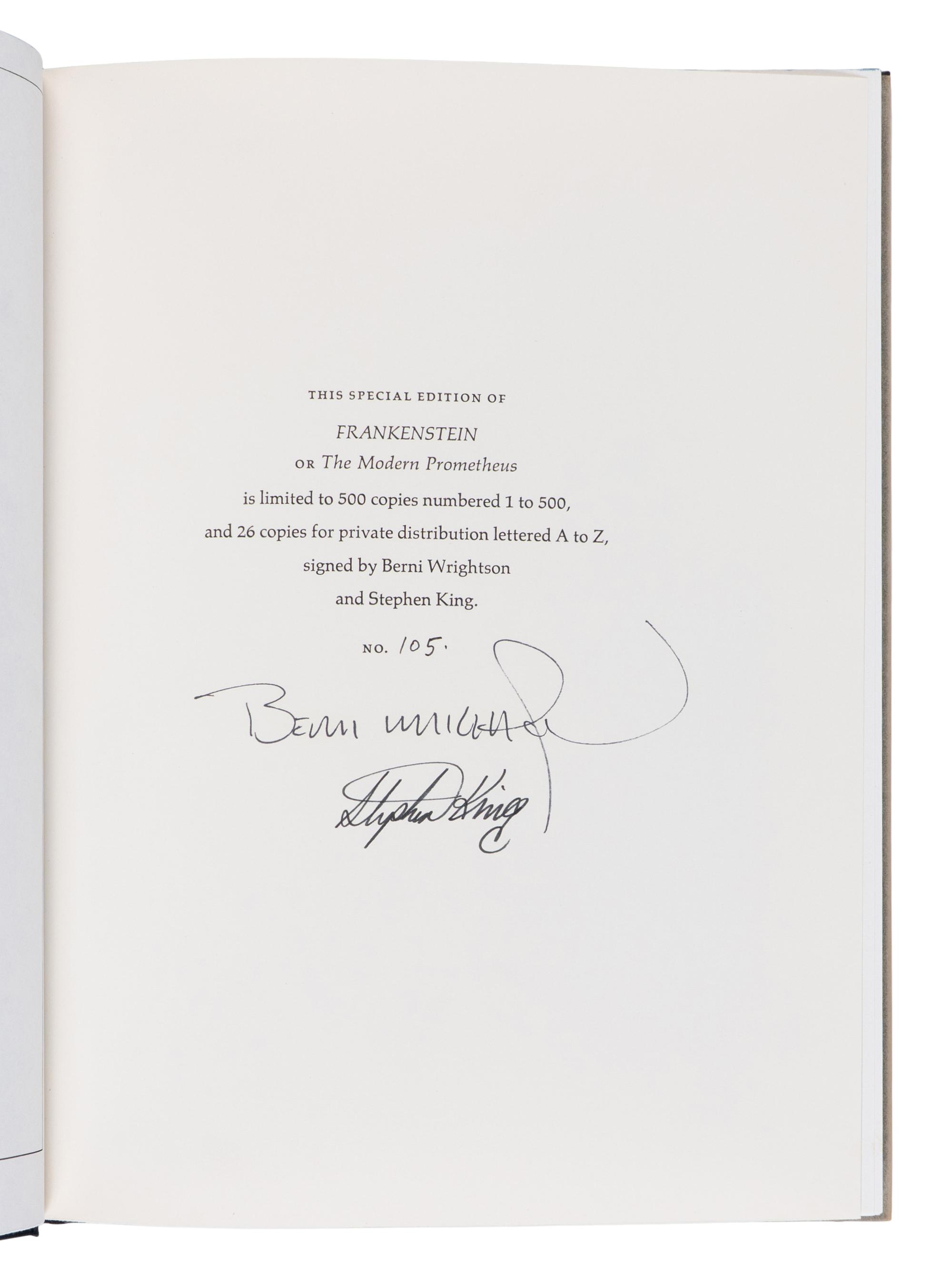 [KING, Stephen (b. 1947), introduction]. -- SHELLEY, Mary Wollstonecraft (1797-1851). Frankenstein. New York: Dodd, Mead, & Company, 1983.