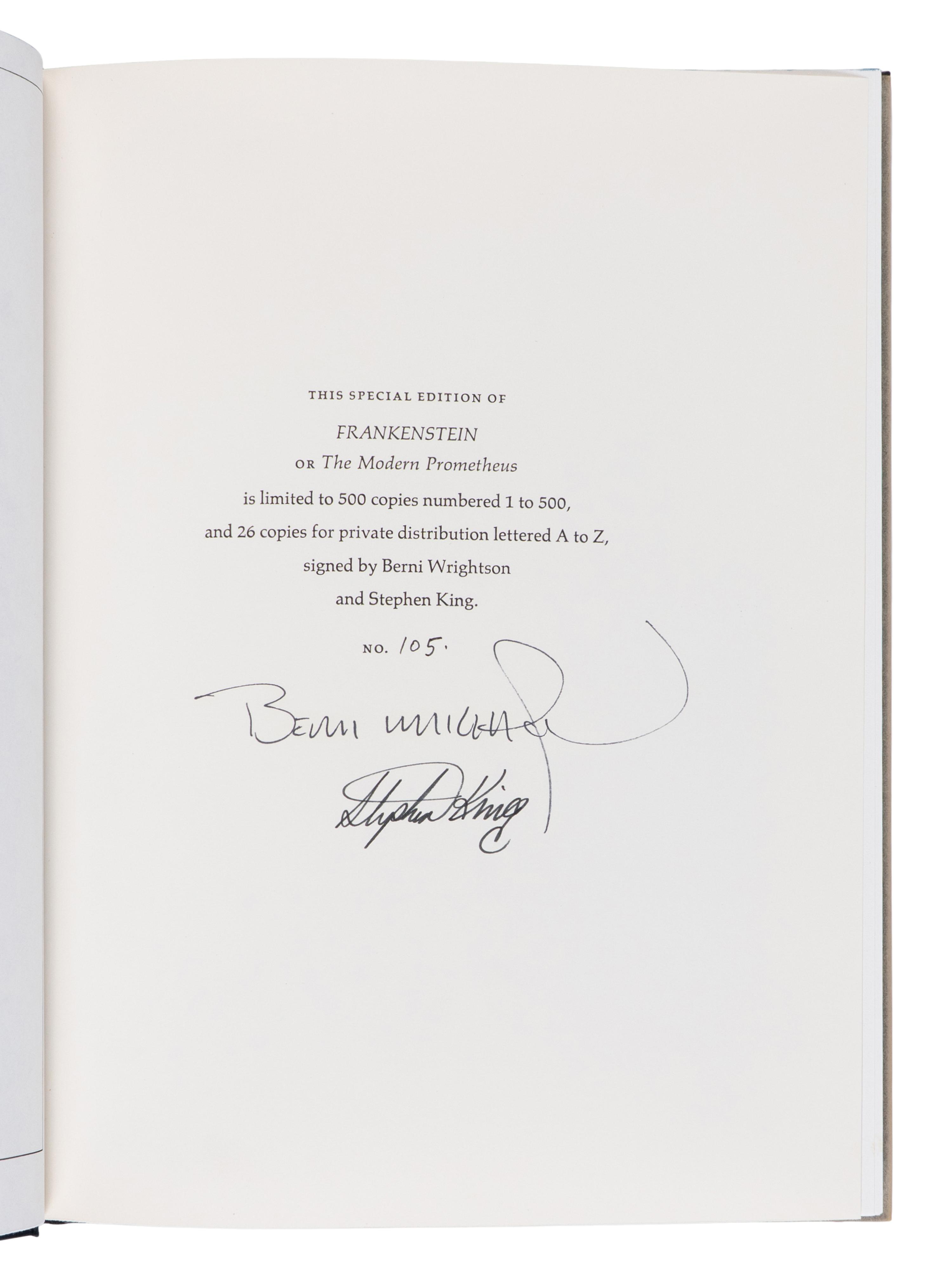 [KING, Stephen (b. 1947), introduction]. -- SHELLEY, Mary Wollstonecraft (1797-1851). Frankenstein. New York: Dodd, Mead, & Company, 1983.
