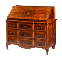 A German Walnut Tabernacle Bureau