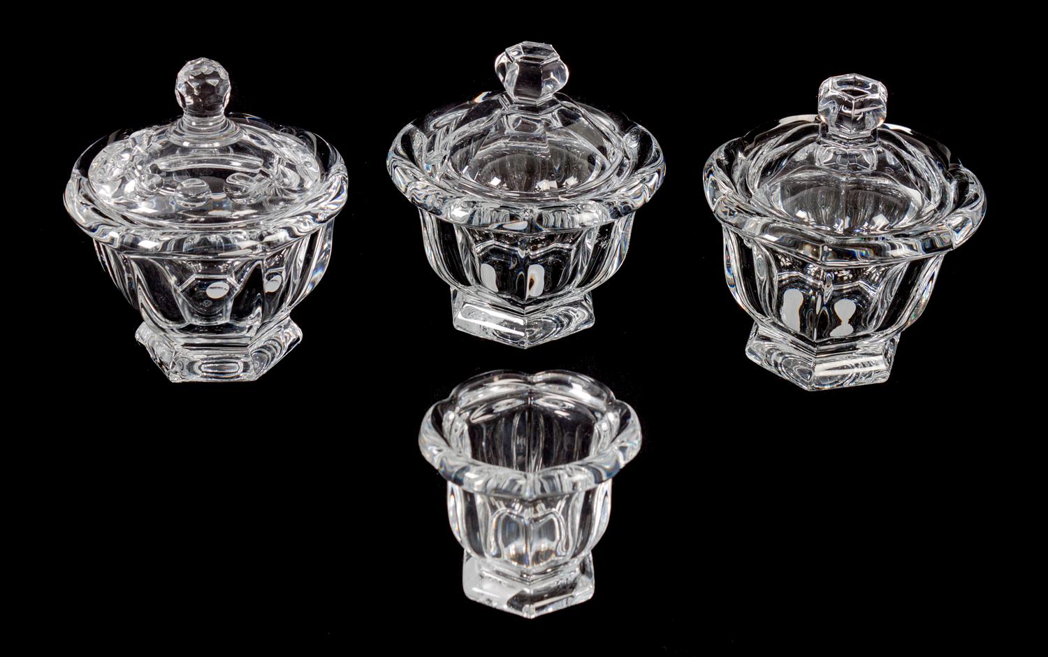 A Group of Four Baccarat Glass Articles Height of tallest 6 inches. — 20TH CENTURY