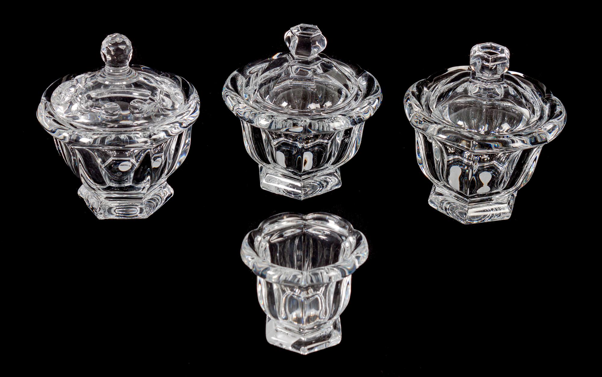 A Group of Four Baccarat Glass Articles Height of tallest 6 inches. — 20TH CENTURY