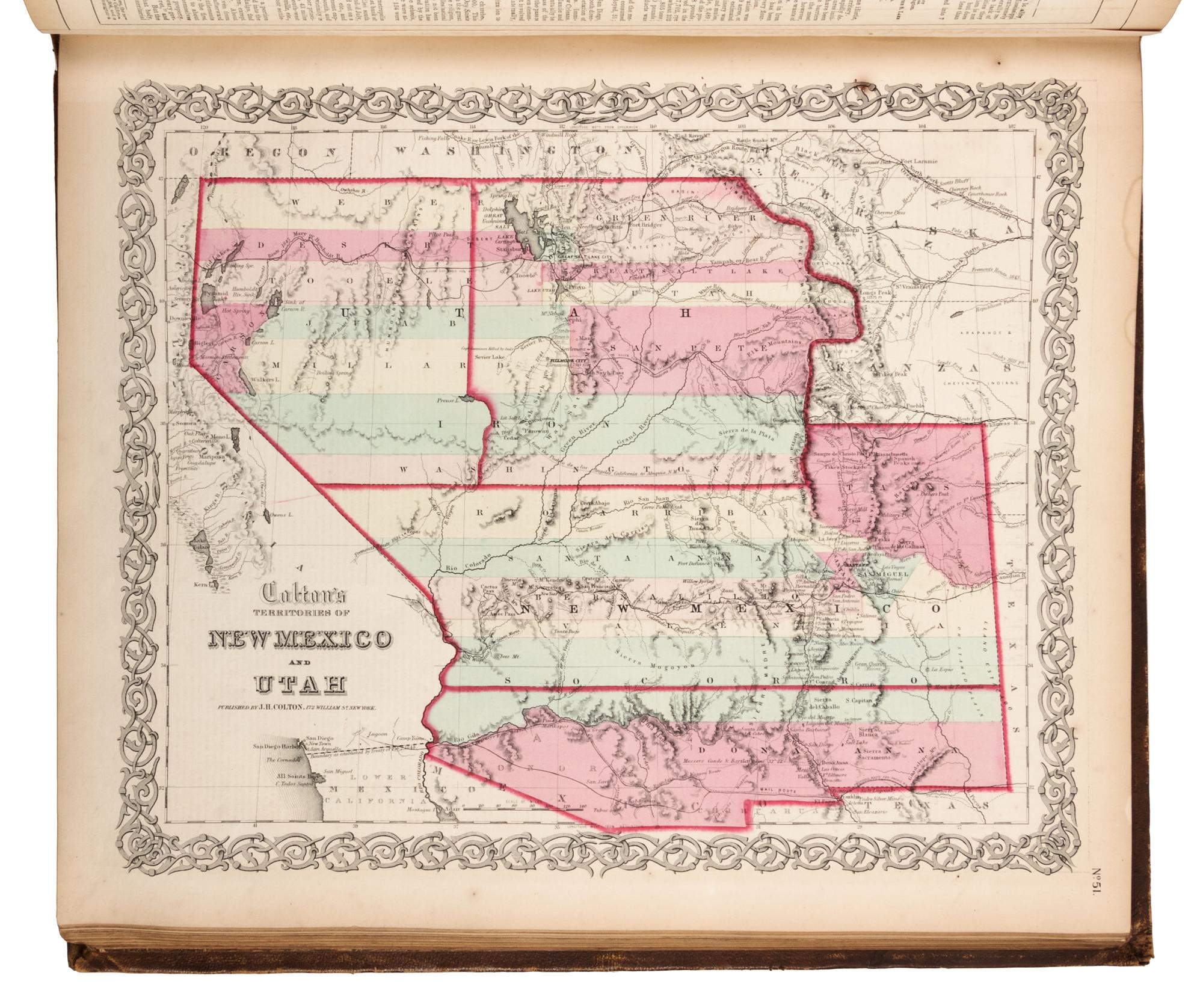 COLTON, Joseph Hutchins (1800-1893). Colton's General Atlas.. New York: J.H. Colton, 1861.