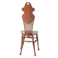 An English Carved and Pierced Oak High-Back Chair