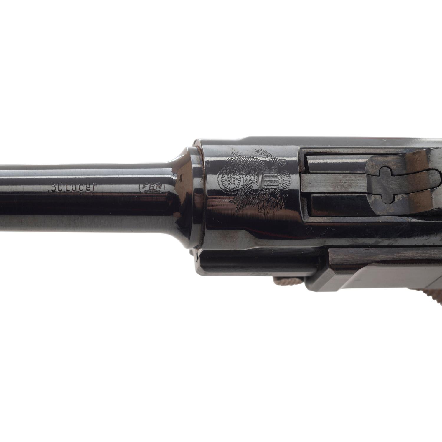 *Interarms "Swiss-Style" Mauser Eagle P.08 .30 Luger Pistol In Factory Box